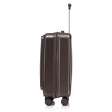 ABS Spinner Wheel Luggage Set with Cosmetic Case - Brown