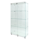 Tempered Glass Display Cabinet with Adjustable Features