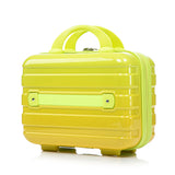 2-Piece Polycarbonate Spinner Wheel Luggage Set with Lock - Green & Yellow