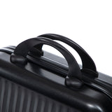 ABS Spinner Wheel Luggage Set with Cosmetic Case - Black