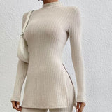 Women’s Ribbed V‑Neck Top & Pants Set