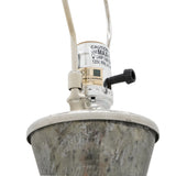 Hand-Finished Mercury Glass Table Lamp with Linen Shade - Silver