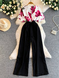 Printed Wide Leg Jumpsuit