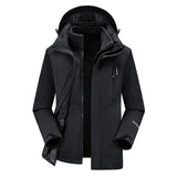 Outdoor Two-piece Windproof 3-in-1 Jacket, Plus-size