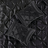 7 Piece Tufted Comforter Set Black King