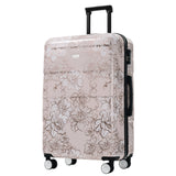 PC+ABS Hardside Luggage Set with Digital Lock - Pink Flower Print