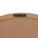 Circle Wall Mirror with Wooden Frame - Black, Light Brown, Dark Brown