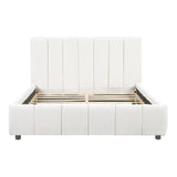 Queen Size Upholstered Bed Frame with Thick Fabric