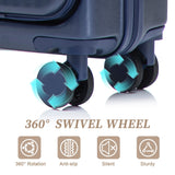 ABS Spinner Luggage Set with Combination Lock - Navy