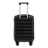 ABS Spinner Wheel Luggage Set with Combination Lock - Black