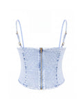 Rain On Me Corset - Medium Wash