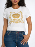 Golden Crest Tee - White