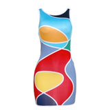 Color Play Abstract Multicolor Bodycon Dress