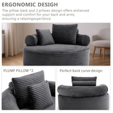 Round Sofa Bed with Memory Foam Sectional Couches