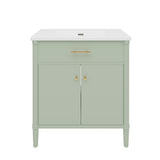 Bathroom Vanity With Sink, Soft Close Doors And Adjustable Shelf