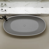 67'' Freestanding Bathtub Resin Stone Soaking Bathtub