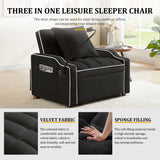 Sleeper Sofa Chair Bed - 3 In 1 Convertible Design