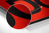 Red Black Get Shit Done Brushed Aluminum Dibond Wall Art