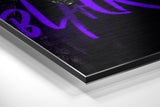 Coiled Snake Purple Graffiti Portrait Brushed Aluminum Dibond Wall Art