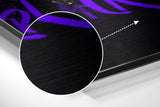 Coiled Snake Purple Graffiti Portrait Brushed Aluminum Dibond Wall Art