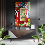 Dollar Brushed Aluminum Dibond Wall Art