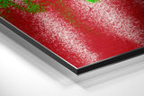 Red Revolver Green Spray Graffiti Brushed Aluminum Dibond Wall Art