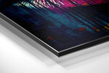 Rainbow Graffiti Drip Lips Brushed Aluminum Dibond Wall Art