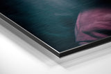 Pink Hooded Rapper In Smoke Brushed Aluminum Dibond Wall Art