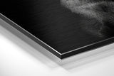 Black Doberman With Gold Pistol Brushed Aluminum Dibond Wall Art