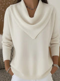 Women's New Solid Color Long Sleeve Knit Pullover Sweater Casual Tops For Autumn Winter