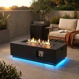 Rectangular Metal LED Firetable