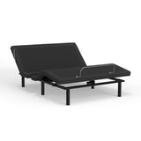 Adjustable Queen Bed Base with Voice Command and LED Lights - Black