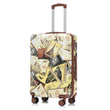 3-Piece Spinner Wheel Luggage Set with Waterproof Polycarbonate Shell - Black Vintage