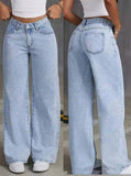 Sweet And Spicy Style High Waist Straight Jeans Women's Clothing