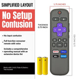 Anderic Substitute for Roku RC-EL2 Streaming Stick Remote Control with Voice 3226001085 [RCGZ1, NO HEADPHONE JACK]