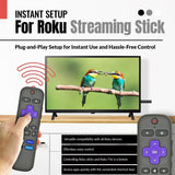 Anderic Substitute for Roku RC-EL2 Streaming Stick Remote Control with Voice 3226001085 [RCGZ1, NO HEADPHONE JACK]