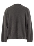 Brunello Cucinelli Women Cashmere Sweater With Breast Pocket And Necklace
