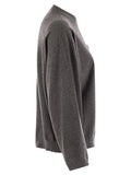 Brunello Cucinelli Women Cashmere Sweater With Breast Pocket And Necklace