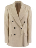 Brunello Cucinelli Women Viscose And Cotton Corduroy Jacket With Necklace