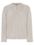 Brunello Cucinelli Women Dazzling Double Cable Cotton Jersey