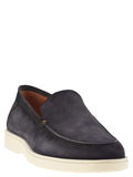 Santoni Men Suede Moccasin
