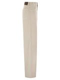 Fay Women 5-Pocket Trousers In Stretch Cotton Drill