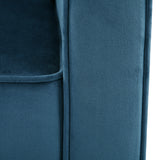 Blue Velvet Upholstered Club Chair