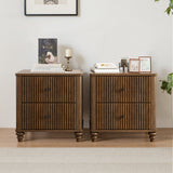 Fluted Nightstand 2-Piece Set