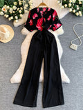 Printed Wide Leg Jumpsuit
