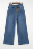 Ashleigh Blue Multi-Button High Waist Wide Leg Jeans