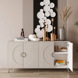 Modern Lacquered 4 Door Wooden Cabinet Sideboard
