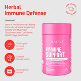 Natural Herbal Immune Defense Immunity Vitamins Supplement Booster And Mushroom Supplement With Lion's Mane, Reishi, Chaga, Cordyceps, Turkey Tail & More