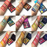 Beauty Glazed 9 Colors Eyeshadow Pallete Pink Yellow Glitter Shimmer Matte Eye Shadow Makeup Palette Cosmetic Waterproof Pigment