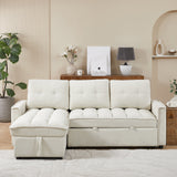 71.3" Reclining Sofa Bed with USB Ports – L-Shaped Sectional